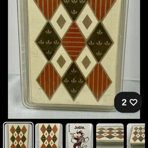 Vintage Playing Cards with Geometric Design
